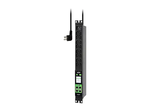 APC EasyPDU EPDU2016M - Strømfordelerenhet (kan monteres i rack) målt - AC 230 V - 3680 VA - enkeltfase - Ethernet 10/100/1000, serial, USB - utgangskontakter: 8 (power IEC 60320 C13) - 1U - 19" - 2.5 m kabel - svart