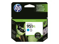 HP 951XL - 24 ml - Høy ytelse - cyan original - blekkpatron - for Officejet Pro 251dw, 276dw, 8100, 8600, 8600 N911a, 8610, 8615, 8620, 8625, 8630