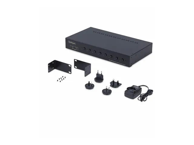 StarTech.com 8-Port HDMI KVM Switch w/1U Rack Mount Kit, 4K 60Hz -...