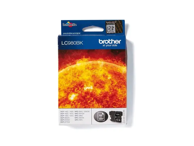 Brother LC980BK - Svart - original - blekkpatron - for Brother DCP...