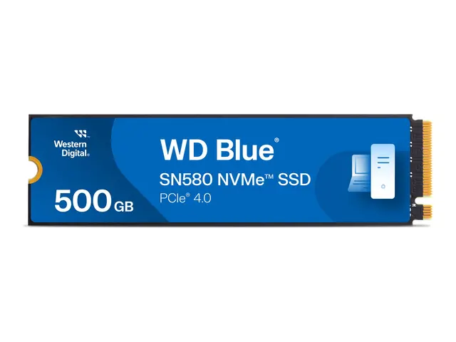 WD Blue SN580 - SSD 500 GB intern M.2 2280 PCIe 4.0 x4 (NVMe)