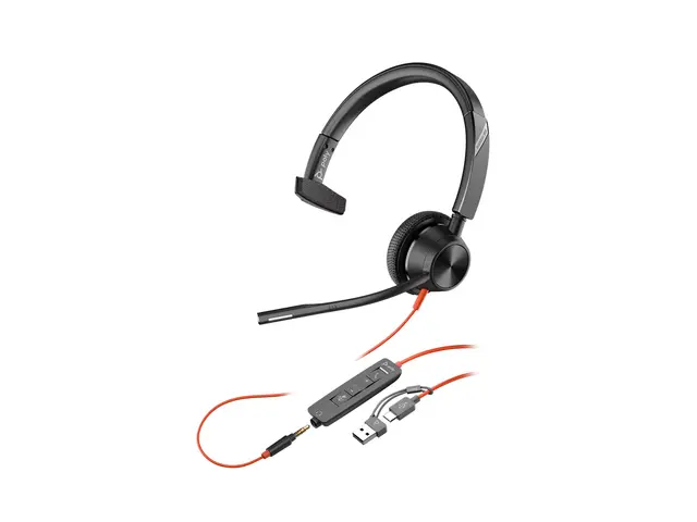 HP Poly Blackwire 3315 - 3300 series hodesett on-ear kablet 3,5 mm...