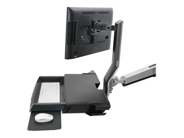 Ergotron SV Combo System with Worksurface & Pan, Medium CPU Holder...