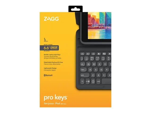 ZAGG Pro Keys - Tastatur og folioveske bakgrunnsbelyst Bluetooth N...