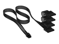 CORSAIR Elite Premium Type 5 - Strømkabel 6-pin intern strømkontakt (hann) til SATA-strøm (hunn) - 75 cm - individually sleeved - svart