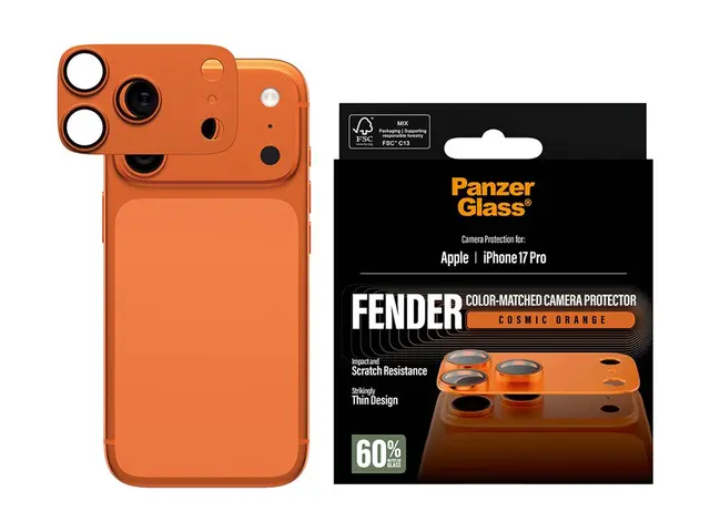 PanzerGlass FENDER - Linsebeskytter for mobiltelefon oransje Apple...