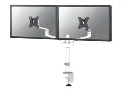 Neomounts DS60-425WH2 - Monteringssett (leddarm) full bevegelse - for 2 skjermer - st&#229;l - hvit - skjermst&#248;rrelse: 17&quot;-27&quot; - skrivebordsmonterbar