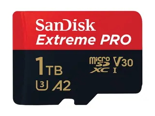 SanDisk Extreme Pro - Flashminnekort (microSDXC til SD-adapter inkludert) 1 TB - A2 / Video Class V30 / UHS-I U3 / Class10 - microSDXC UHS-I