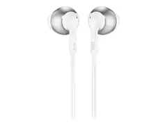JBL TUNE 205 - &#216;repropper med mikrofon i &#248;ret - kablet - 3,5 mm jakk - krom