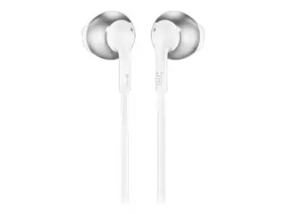 JBL TUNE 205 - &#216;repropper med mikrofon i &#248;ret - kablet - 3,5 mm jakk - krom