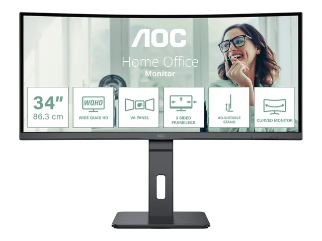 AOC Pro-line CU34P3CV - P3 Series LED-skjerm kurvet 34" 3440 x 144...