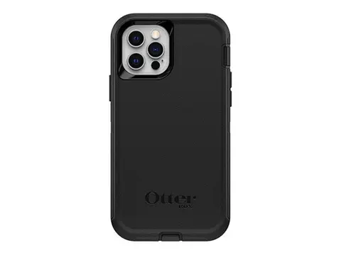 OtterBox Defender Series - ProPack Packaging baksidedeksel for mobiltelefon - robust - polykarbonat, syntetisk gummi - svart - for Apple iPhone 12, 12 Pro