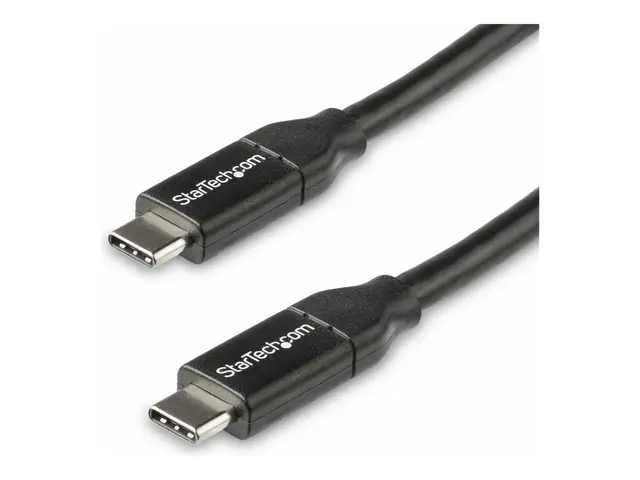 StarTech.com USB C to Cable - 1.5 ft / 0.5m 5A PD White 2.0 USB-IF...