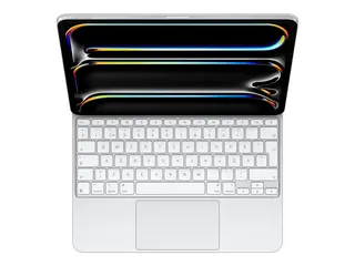 Apple Magic Keyboard - Tastatur og folioveske med styrepute - bakbelysning - Apple Smart connector - Svensk - hvit