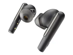 Poly Voyager Free 60 UC - True wireless-hodetelefoner med mikrofon i &#248;ret - Bluetooth - aktiv st&#248;ydemping - USB-C via Bluetooth-adapter - karbon sort - Zoom Certified