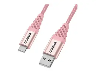 OtterBox Premium - USB-kabel - 24 pin USB-C (hann) til USB (hann) USB 2.0 - 3 A - 1 m - sprudlende rosa