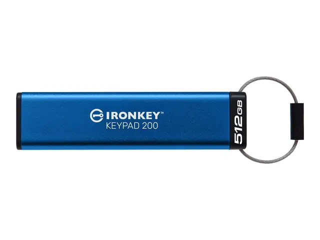 Kingston IronKey Keypad 200 - USB-flashstasjon kryptert 512 GB USB...