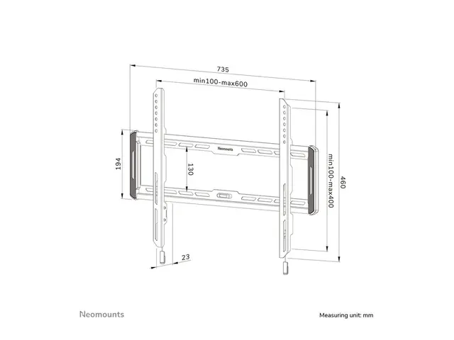 Neomounts WL30-550BL16 - Monteringssett (veggplate, brakettadapter...