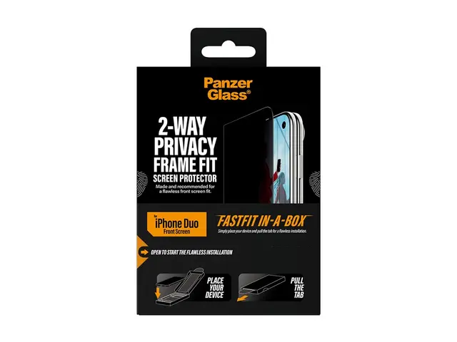 PanzerGlass® 2-Way Privacy Sub Screen Protector iPhone 2026 Fold | Ultra-Wide Fit w. FASTFIT IN-A-BOX 
