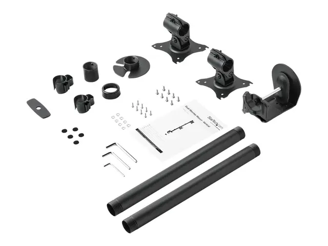 StarTech.com Vertical Desk Mount Dual Monitor Arm - For Monitors 1...