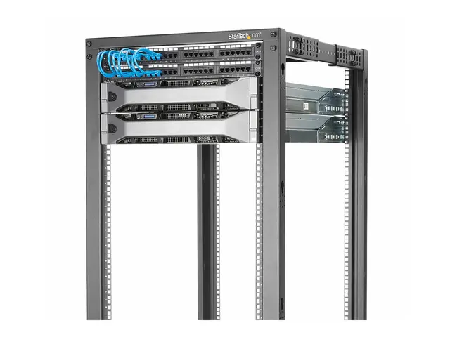 StarTech.com 42U 19" Open Frame Server Rack, 4 Post Adjustable Dep...
