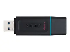 Kingston DataTraveler Exodia - USB-flashstasjon 64 GB - USB 3.2 Gen 1 - svart med bl&#229;gr&#248;nt