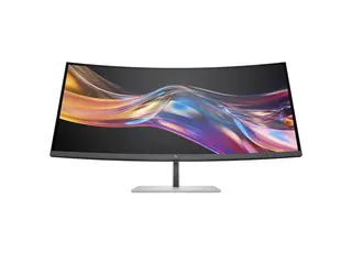HP 738pu - Series 7 Pro - LED-skjerm kurvet - 38" (37.52" synlig) - 3840 x 1600 WQHD+ @ 60 Hz - IPS Black - 400 cd/m² - 2000:1 - DisplayHDR 400 - 5 ms - Thunderbolt 4, HDMI, DisplayPort, USB-C - høyttalere - svart, sølv
