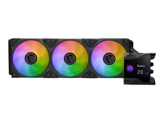 MSI MPG CORELIQUID D360 - V&#230;skekj&#248;lesystem for prosessor Radiatorst&#248;rrelse: 360 mm - (for: LGA1150, LGA1151, LGA1155, LGA1156, LGA1200, LGA1700, AM4, AM5, TR4, sTRX4, LGA2066, LGA2011-3, LGA2011) - kobber - 120 mm