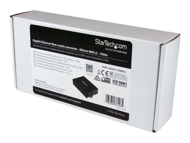 StarTech.com Multimode (MM) LC Fiber Media Converter for 10/100/10...