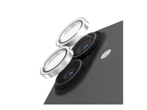 PanzerGlass Hoops - Linsebeskytter for mobiltelefon glitrende s&#248;lv - for Apple iPhone 16, 16 Plus, 17