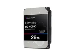 WD Ultrastar DC HC590 0F65672 - Harddisk Data Center - kryptert - 26 TB - intern - 3.5&quot; - SATA 6Gb/s - 7200 rpm - buffer: 512 MB - TCG Encryption