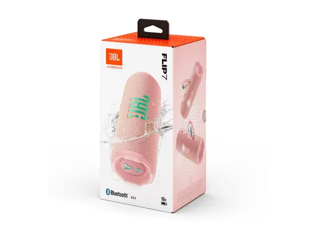 JBL Flip 7 - Høyttaler - for bærbar bruk trådløs - Bluetooth - Appstyrt - 35 watt - toveis - rosa 