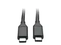 Eaton Tripp Lite Series USB-C Cable (M/M) USB 3.2, Gen 1 (5 Gbps), Thunderbolt 3 Compatible, 3 ft. (0.91 m) - USB-kabel - 24 pin USB-C (hann) til 24 pin USB-C (hann) - USB 3.1 - 91.4 cm - formst&#248;pt - svart