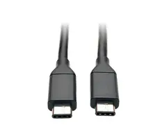 Eaton Tripp Lite Series USB-C Cable (M/M) USB 3.2, Gen 1 (5 Gbps), Thunderbolt 3 Compatible, 3 ft. (0.91 m) - USB-kabel - 24 pin USB-C (hann) til 24 pin USB-C (hann) - USB 3.1 - 91.4 cm - formst&#248;pt - svart