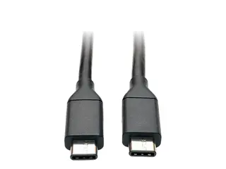 Eaton Tripp Lite Series USB-C Cable (M/M) USB 3.2, Gen 1 (5 Gbps), Thunderbolt 3 Compatible, 3 ft. (0.91 m) - USB-kabel - 24 pin USB-C (hann) til 24 pin USB-C (hann) - USB 3.1 - 91.4 cm - formst&#248;pt - svart