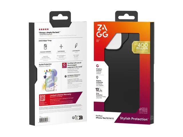 ZAGG Milan Snap - Baksidedeksel for mobiltelefon svart Apple iPhon...