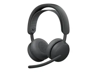 Logitech Zone Wireless 2 ES - Hodesett - on-ear Bluetooth - trådløs, kablet - aktiv støydemping - USB-C - grafitt - Certified for Microsoft Teams