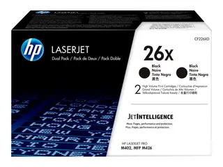 HP 26X - 2-pack - Høy ytelse - svart - original LaserJet - tonerpatron (CF226XD) - for LaserJet Pro M402, MFP M426