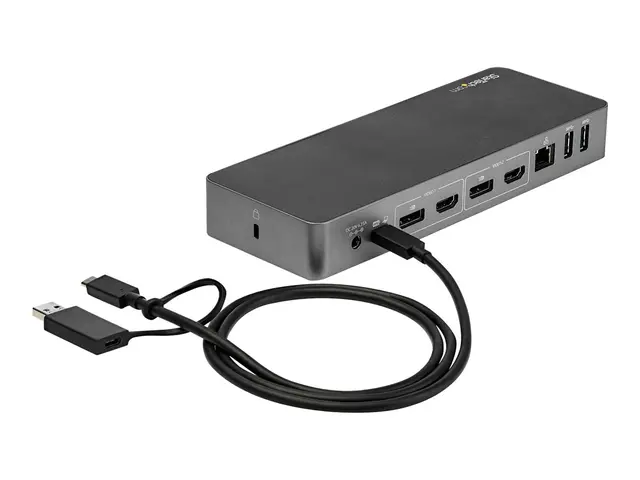 StarTech.com USB-C & USB-A Dock, Hybrid Universal Laptop Docking S...
