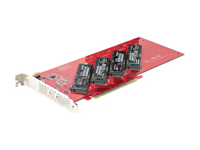 Startech Quad M.2 PCIe Adapter Card, x16 NVMe or AHCI SSD to PCI E...