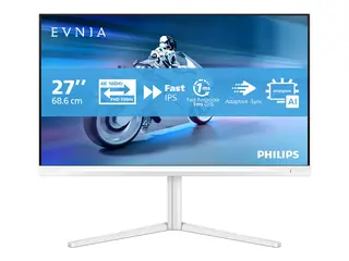 Philips Evnia 5000 27M2N5901A - LED-skjerm gaming - 27&quot; - 3840 x 2160 4K UHD (2160p) @ 160 Hz - Fast IPS - 450 cd/m&#178; - 1000:1 - DisplayHDR 400 - 0.5 ms - 2xHDMI, DisplayPort, USB-C - h&#248;yttalere - hvit