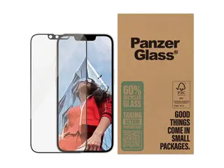 PanzerGlass - Skjermbeskyttelse for mobiltelefon ultrabred passform - glass - rammefarge svart