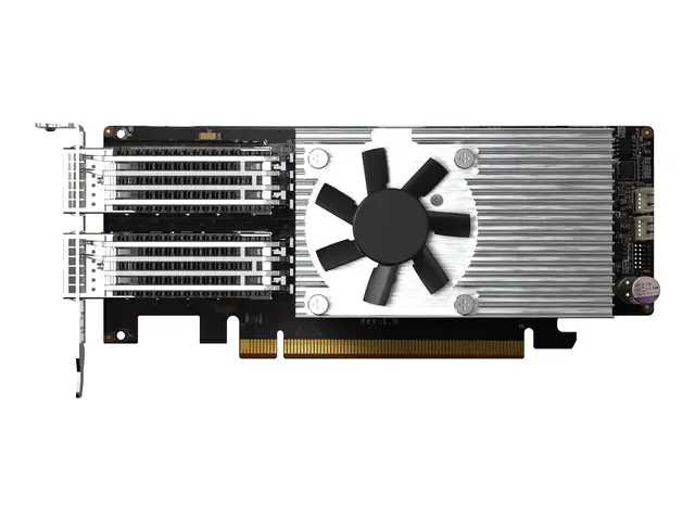 QNAP QXG-100G2SF-E810 - Nettverksadapter - PCIe 4.0 x16 lav profil...