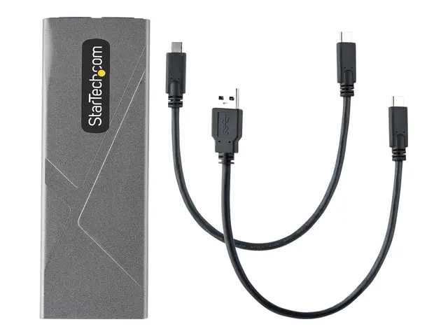 StarTech.com USB-C 10Gbps to M.2 NVMe or SATA SSD Enclosure, Tool-...