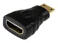 StarTech.com Mini HDMI to HDMI Adapter, 4K High Speed HDMI Adapter, 4K 30Hz Ultra HD High Speed HDMI Adapter, HDMI 1.4, Gold Plated Connectors, UHD Mini HDMI Adapter 4K, Black Mini HDMI to HDMI Converter - HDMI-adapter
