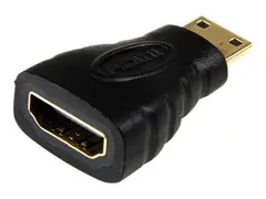 StarTech.com Mini HDMI to HDMI Adapter, 4K High Speed HDMI Adapter, 4K 30Hz Ultra HD High Speed HDMI Adapter, HDMI 1.4, Gold Plated Connectors, UHD Mini HDMI Adapter 4K, Black Mini HDMI to HDMI Converter - HDMI-adapter