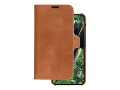 dbramante1928 Lynge - Lommebok for mobiltelefon rullesteinsbelagt fullnarvet bærekraftig skinn - gyllenbrun - for Samsung Galaxy S23+
