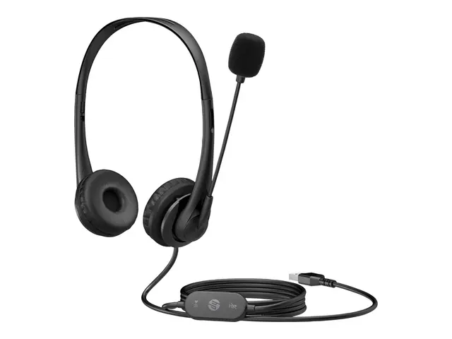 HP G2 - Hodesett on-ear kablet USB skyggesvart