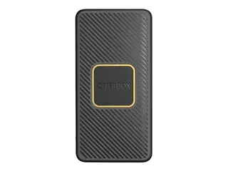 OtterBox - Tr&#229;dl&#248;s n&#248;dlader - 10000 mAh - 3 A QC 2.0, QC 3.0, Apple Fast Charge, Huawei Fast Charge, PD 2.0, PD 3.0, AFC, SFCP, PE 1.1+, PE 2.0+, USB BC 1.2 - 2 utgangskontakter (24 pin USB-C, USB) - p&#229; kabel: USB-C - svart