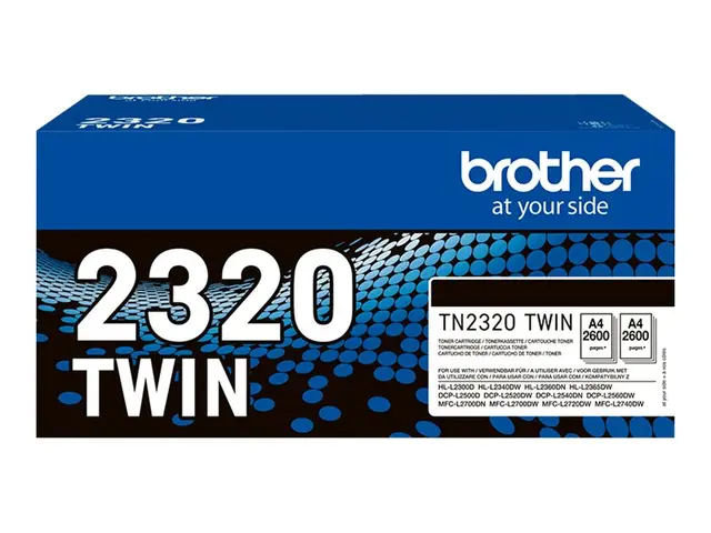 Brother TN2320 TWIN - 2-pack - Høy ytelse - svart - original - ton...